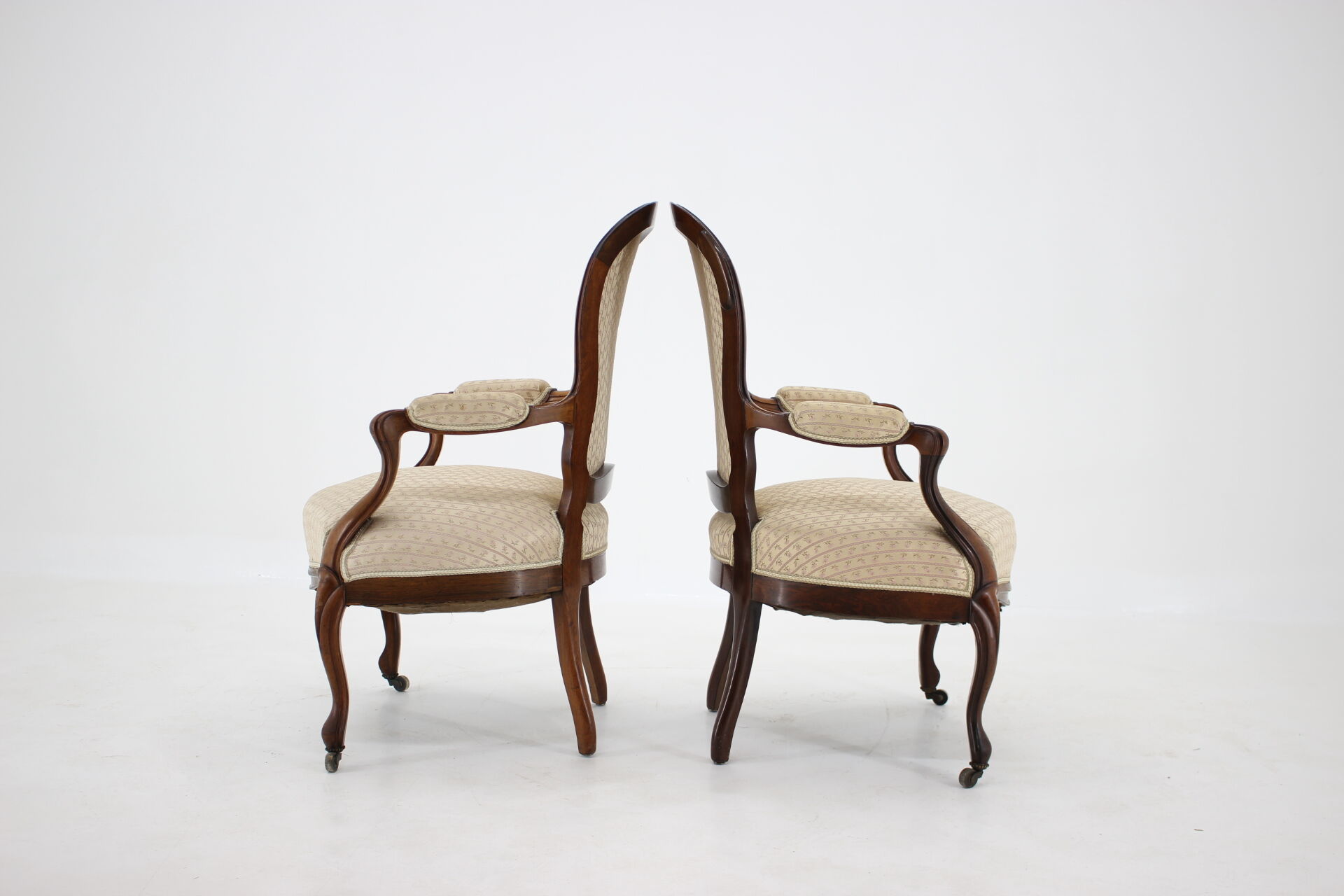 Pair of original danish rococo chairs 1900s