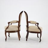 Pair of original danish rococo chairs 1900s