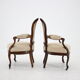 Pair of original danish rococo chairs 1900s