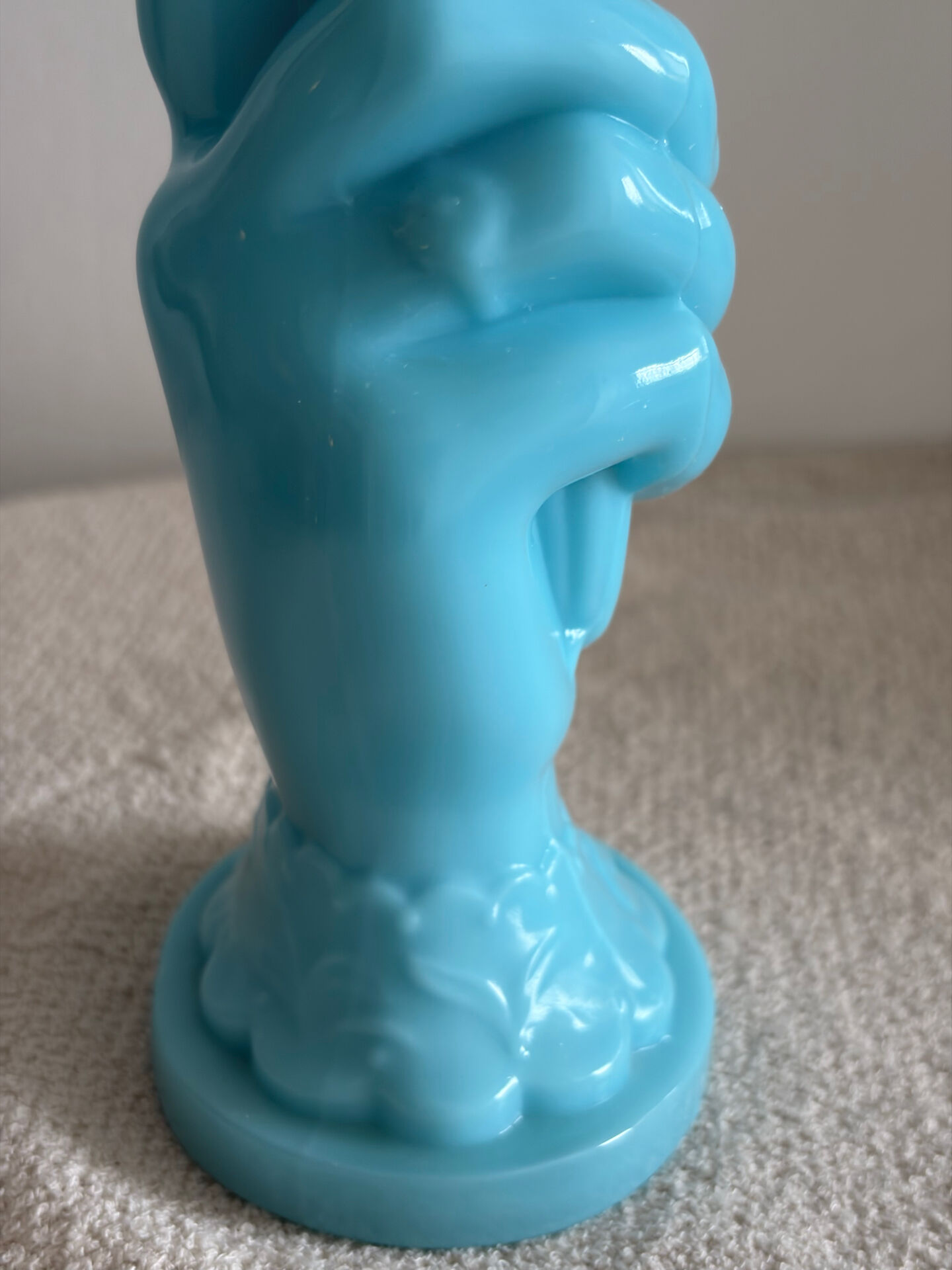 Antique Blue Opaline Hand Vase – Portieux Vallerysthal
