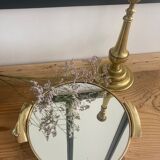 Gilded brass top and Art Deco mirror