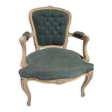 Fauteuil capitonné ancien