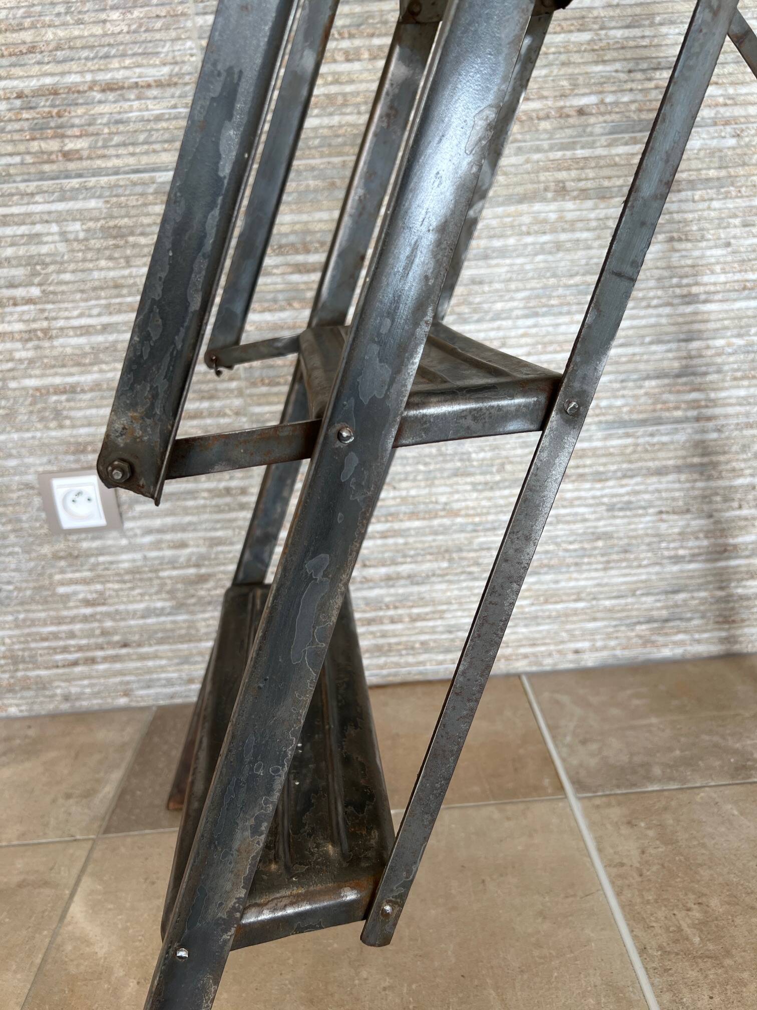 Manufrance 1930 industrial metal stepladder