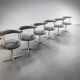 Set of 6 swivel chairs "Airport" (Model 037) by Geoffrey Harcourt
