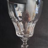 Val St Lambert, 6 large crystal glasses, Goethe model