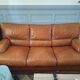 Brown leather sofa