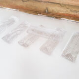 Lot of 6 bubbled glass knife holders