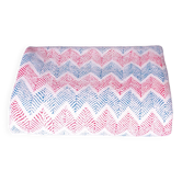 Vintage kantha "Bengal Chevron" bleu et rouge
