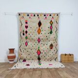 Handmade wool Berber rug 247 X 140 CM