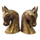 Vintage brass horse head bookends