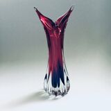 Czech Crystal Art Glass Beak Vase by Jozef Hospodka for Chribska Glassworks, 1950s