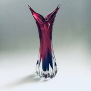 Czech Crystal Art Glass Beak Vase by Jozef Hospodka for Chribska Glassworks, 1950s