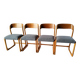 Ensemble de 4 chaises traîneau Baumann