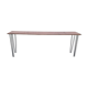 Console wood and metal with tapered legs.