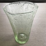 Handcrafted bubbled glass vase