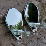 Pair of Murano mirror wall lights from the 50s