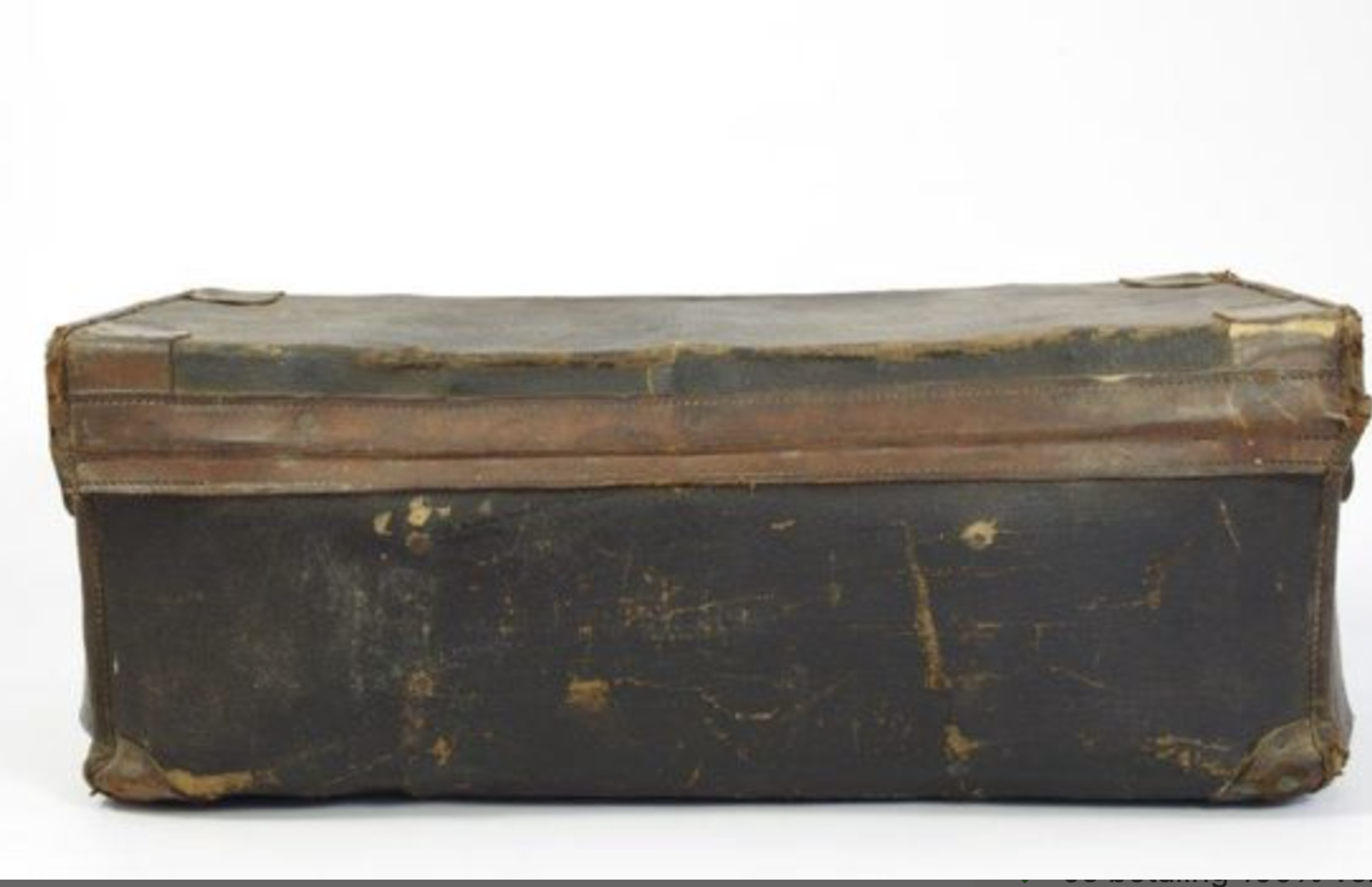 Vintage antique leather suitcase