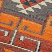 Turkish Handwoven Vintage Herki Kilim 90 cm x 318 cm