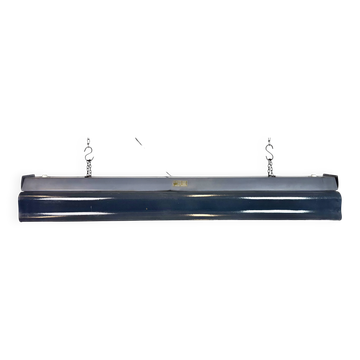 Grey Enamel Industrial Hanging Tube Light, 1960s