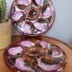 2 majolica oyster plates, Vallauris