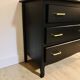 Satin black wooden chest of drawers
