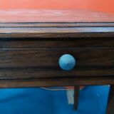 1950s waxed oak drawer table