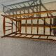Old wooden cradle, all in walnut