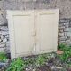 Pair of old white painted fir closet doors