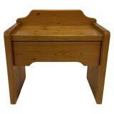 Vintage set of 2 pinewood bedside tables 70's minimalist design