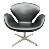 Original black leather Fritz Hansen Swan chair Topstaat!