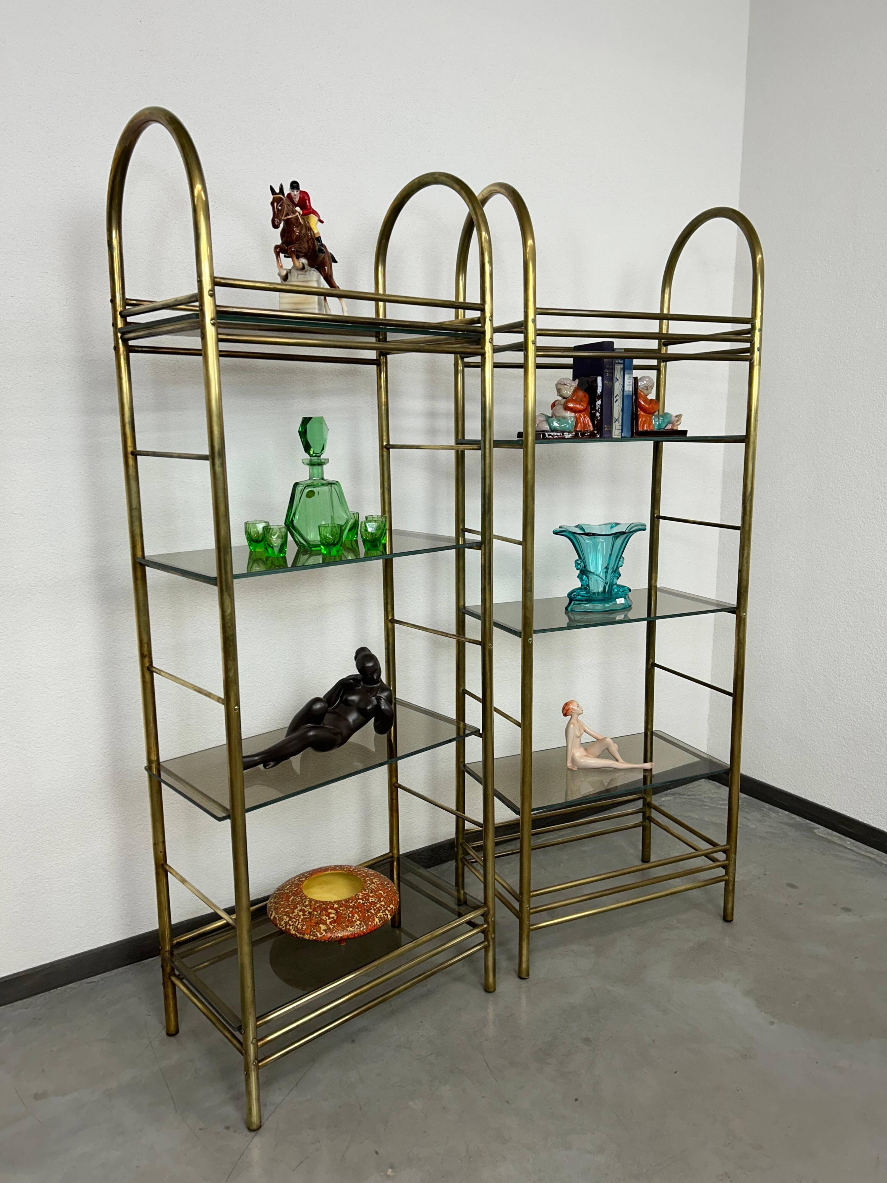 Mid-century design brass shelf
