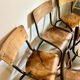 Lot de 6 chaises d’école rénovées 