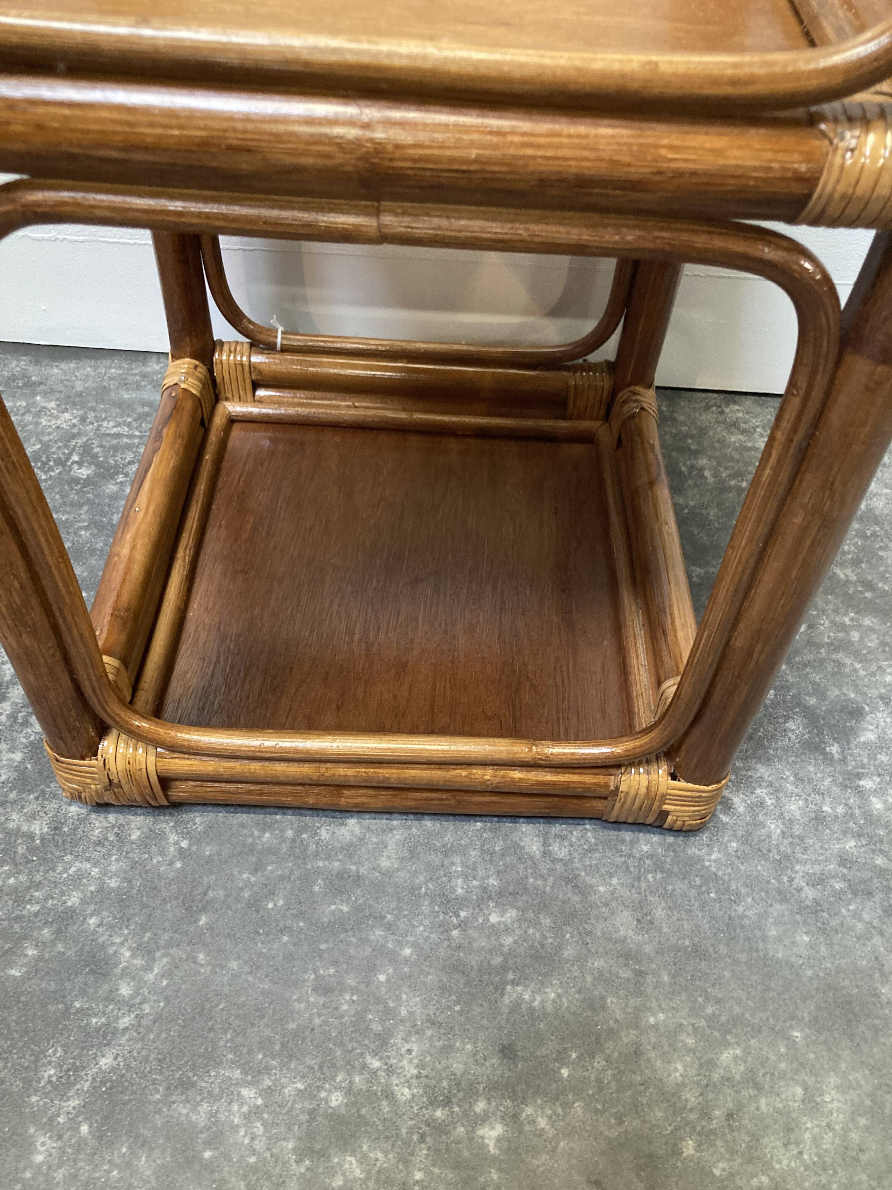 Vintage rattan bedside