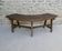 Banc courbe en bois massif, années 70