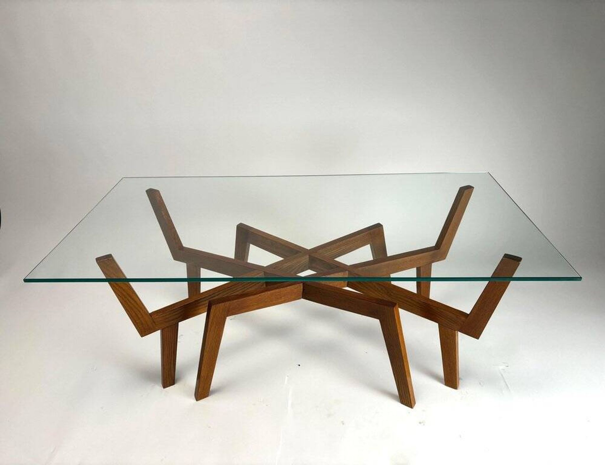 Mid-Century Modern Sculptural Wooden Coffee Table, Italy, 1950s