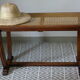 Vintage boat deck bench and canning