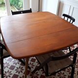 ERCOL folding dining table in solid elm
