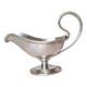 silver metal gravy boat