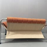 Chromed functionalist sofa by Viliam Chlebo, 1970´s, Czechoslovakia