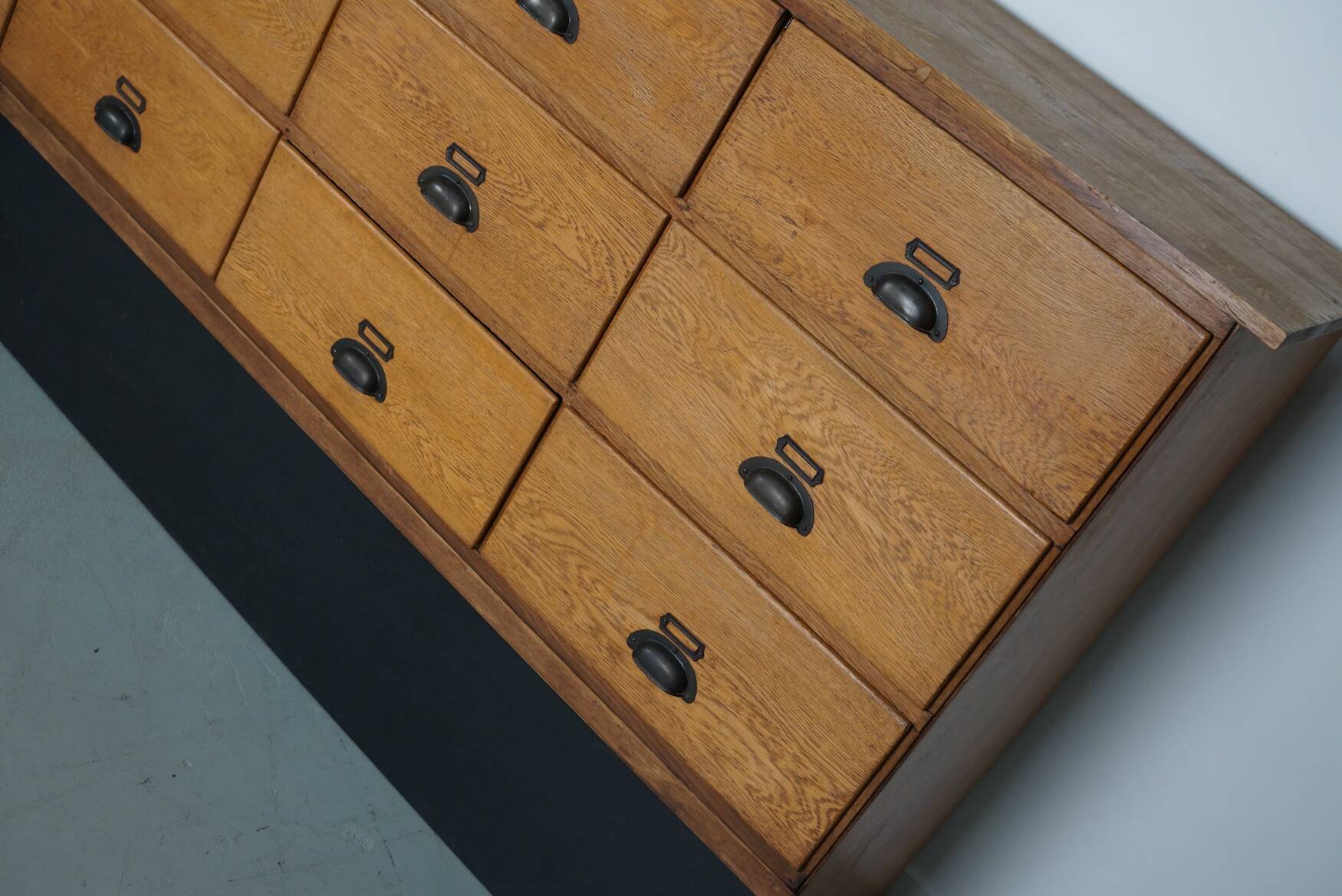 Large Vintage Dutch Oak Shop Cabinet / Sideboard, 1950s
