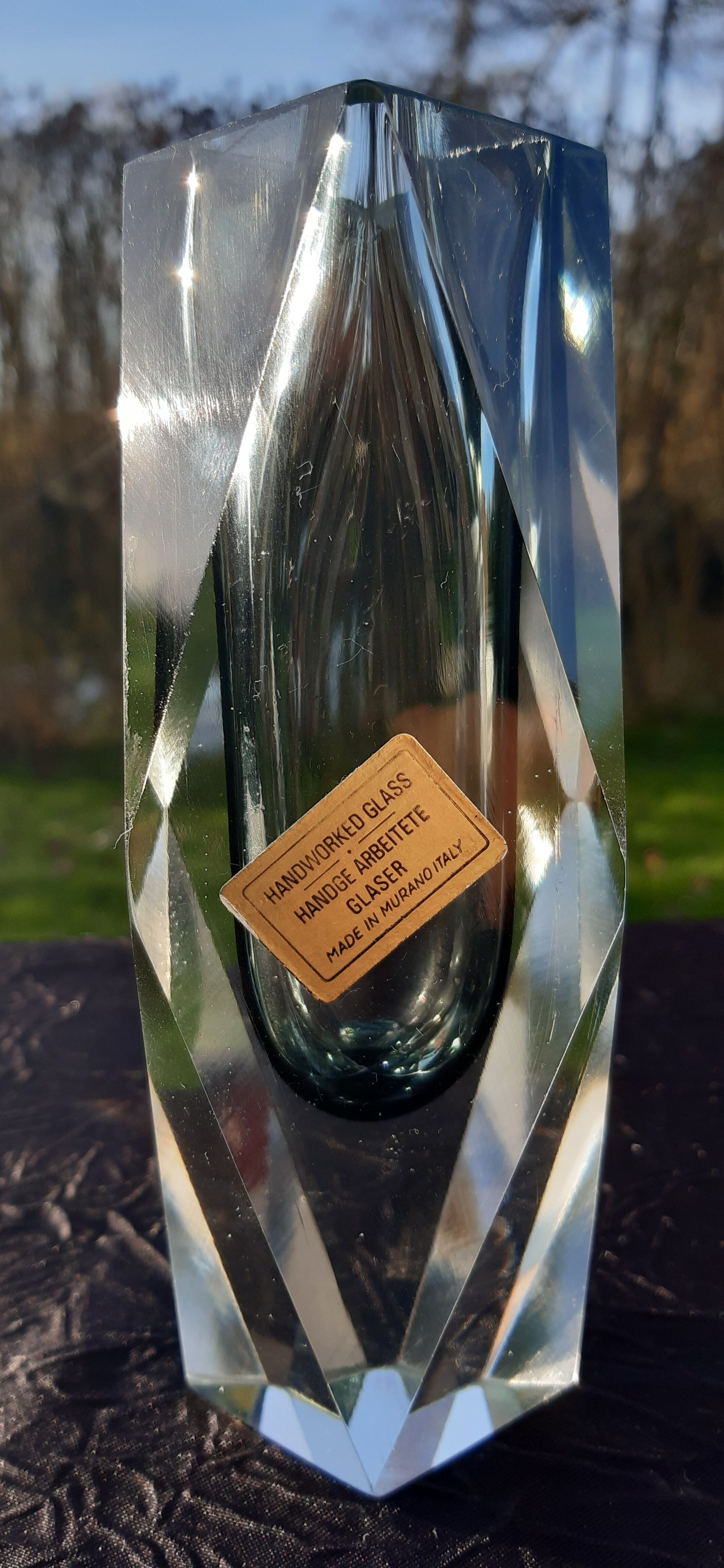 Vase Murano vintage Luigo Mandruzzato cristal Daum baccarat