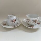 2 porcelain cups from Vierzon A. Hache