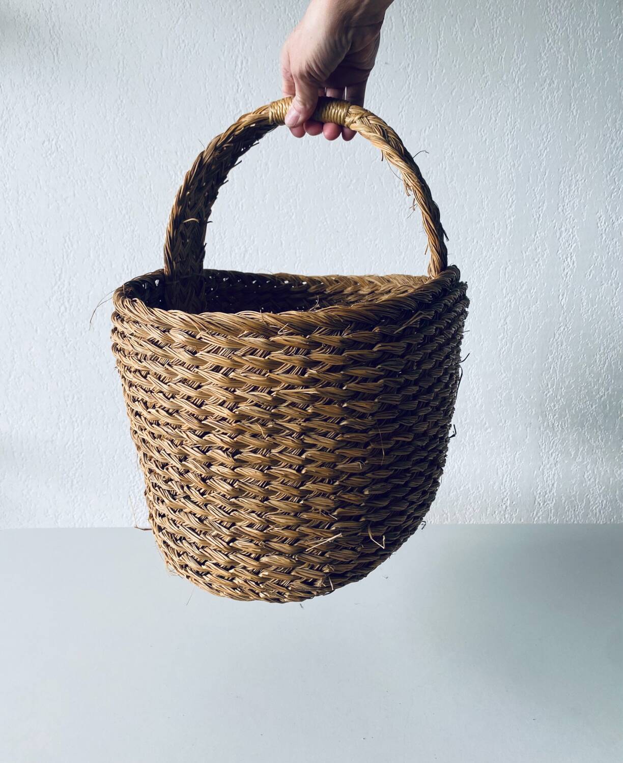 Large woven straw basket