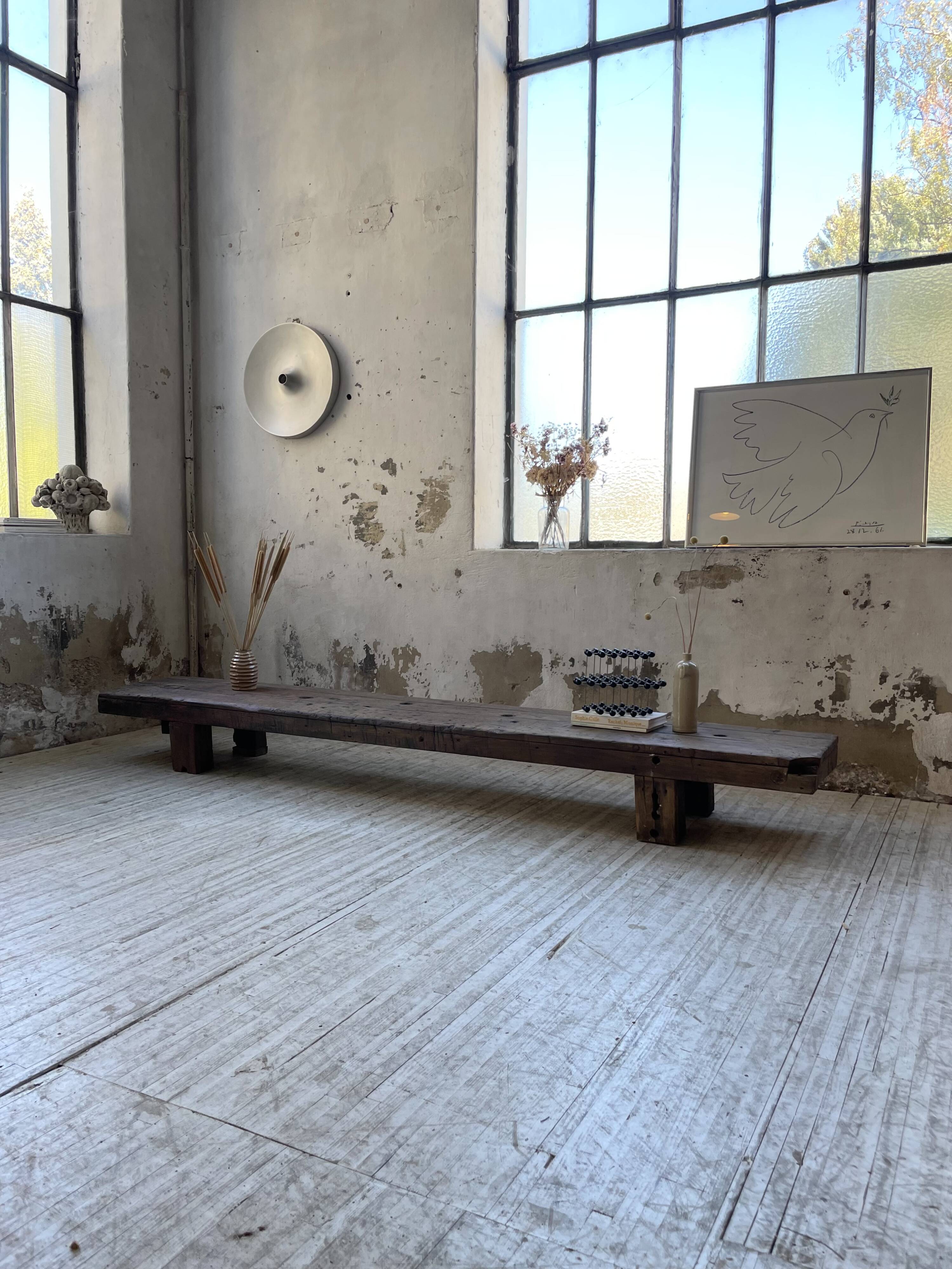 Workbench bench coffee table solid oak XXL