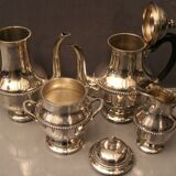 Louis XVI-style silver metal coffee teapot sugar maker