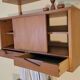 Teak wall secretary RIVAL, Vintage Scandinavian 1960s