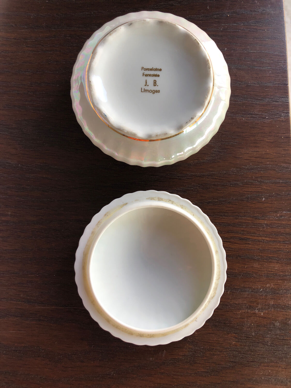 Boîte à bijoux Vintage en porcelaine de Limoges