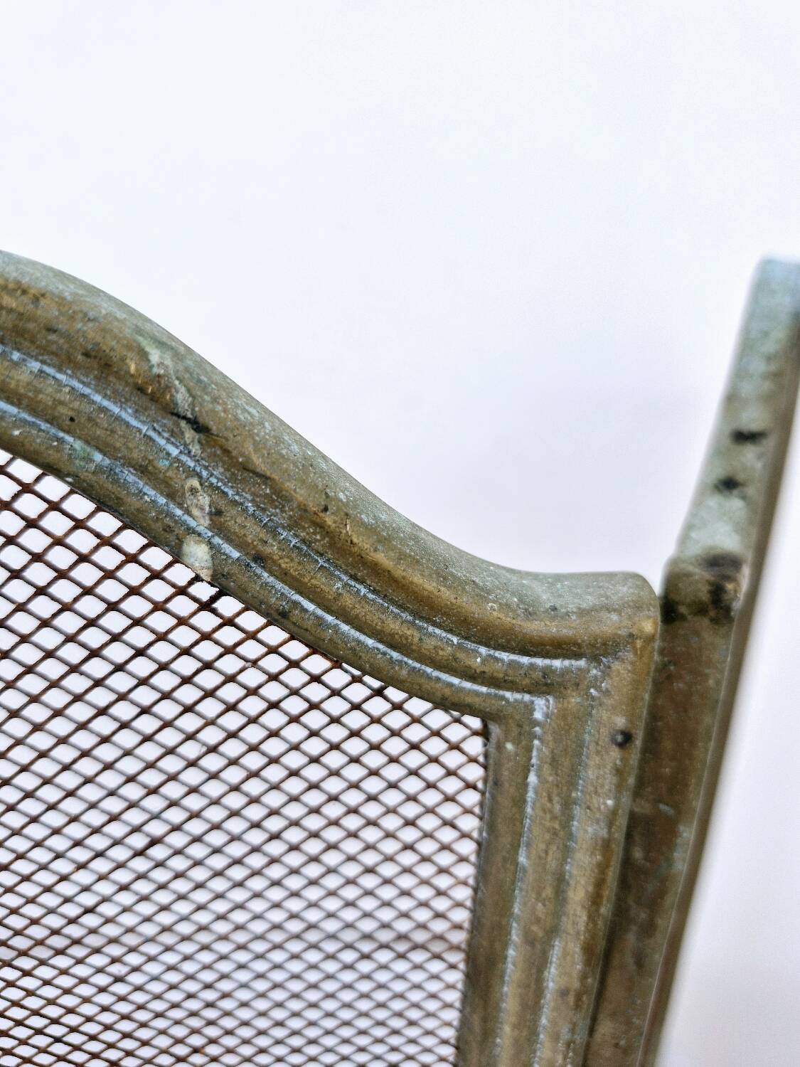 Old brass fire screen 75x38cm fireplace protection screen
