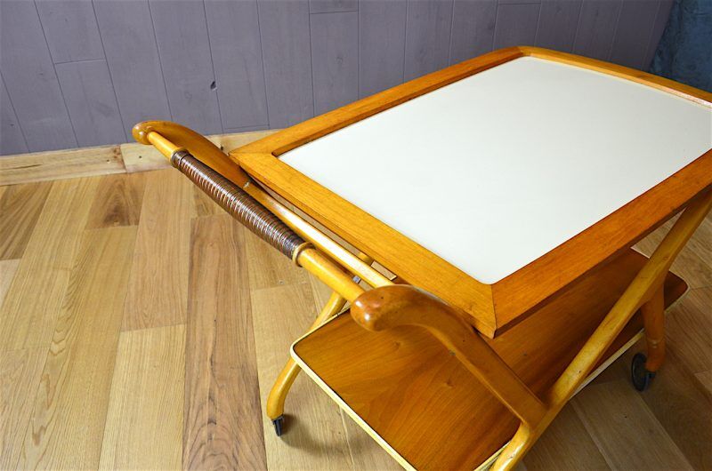 Scandinavian trolley in blond cherry 1960