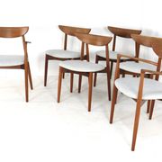 Set of 4+2 Harry Ostergaard for Randers Møbelfabrik chairs - danish design